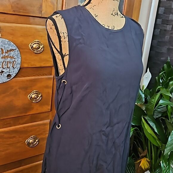 Avec Les Filles Black side slit dress size Small - Picture 2 of 13